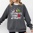 My Students Stole My Heart School Teacher Christmas Men Women Kids Comfort Colors Sweatshirt Pepper