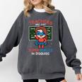 Super Hero Teacher Superheroes In Disguise Comfort Colors Sweatshirt Pepper