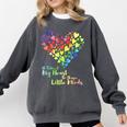 It Takes A Big Heart To Shape Little Minds Teacher Student Men Women Kids Comfort Colors Sweatshirt Pepper