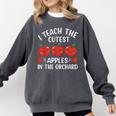 I Teach The Cutest Apples In The Orchard Cute Fall Teacher Comfort Colors Sweatshirt Pepper I Teach The Cutest Apples In The Orchard Cute Fall Teacher Comfort Colors Sweatshirt Pepper