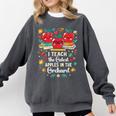 I Teach The Cutest Apples In The Orchard Cute Fall Teacher Comfort Colors Sweatshirt Pepper I Teach The Cutest Apples In The Orchard Cute Fall Teacher Comfort Colors Sweatshirt Pepper
