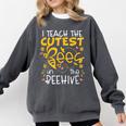 I Teach The Cutest Bees In The Beehive Teacher Comfort Colors Sweatshirt Pepper I Teach The Cutest Bees In The Beehive Teacher Comfort Colors Sweatshirt Pepper