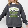 I Teach The Cutest Little Monsters Halloween Teacher Spooky Comfort Colors Sweatshirt Pepper