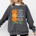I Teach The Cutest Pumpkins In Patch Pre-K Halloween Teacher Comfort Colors Sweatshirt Pepper