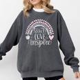 Teach Love Inspire Teacher Comfort Colors Sweatshirt Pepper