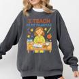 I Teach In My Pajamas Crayon Home School Teacher PJs Comfort Colors Sweatshirt Pepper I Teach In My Pajamas Crayon Home School Teacher PJs Comfort Colors Sweatshirt Pepper