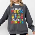 I Teach Pre-K Superheroes Students Teacher Back To School Comfort Colors Sweatshirt Pepper I Teach Pre-K Superheroes Students Teacher Back To School Comfort Colors Sweatshirt Pepper