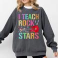 I Teach Rockstars Band Vibes Teacher Rocks My Music Teaching Comfort Colors Sweatshirt Pepper