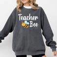 Teacher Bee Bumblebee Back To School Comfort Colors Sweatshirt Pepper Teacher Bee Bumblebee Back To School Comfort Colors Sweatshirt Pepper