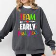 Teacher Early Childhood Education Preschool Head Start Crew Comfort Colors Sweatshirt Pepper