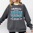Teacher If At First You Don't Succeed Try Doing What Your Comfort Colors Sweatshirt Pepper Teacher If At First You Don't Succeed Try Doing What Your Comfort Colors Sweatshirt Pepper