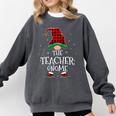 Teacher Gnome Xmas Family Matching Plaid Christmas Gnomes Comfort Colors Sweatshirt Pepper Teacher Gnome Xmas Family Matching Plaid Christmas Gnomes Comfort Colors Sweatshirt Pepper