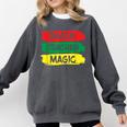 Teacher Magic Black History Month Educator For Men Women Comfort Colors Sweatshirt Pepper