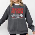 Teacher Pit Crew Race Car Driver Costume Men Women Kids Comfort Colors Sweatshirt Pepper