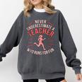 Teacher Who Runs Half Marathon Runner Running Lover Graphic Comfort Colors Sweatshirt Pepper Teacher Who Runs Half Marathon Runner Running Lover Graphic Comfort Colors Sweatshirt Pepper