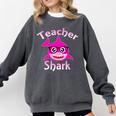 Teacher Shark Female Teacher Comfort Colors Sweatshirt Pepper