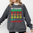My Teacher Survived 67 Days Of Me School Kids Costume Comfort Colors Sweatshirt Pepper My Teacher Survived 67 Days Of Me School Kids Costume Comfort Colors Sweatshirt Pepper