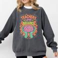 Teacher Teachers Love Brains Halloween Men Women Comfort Colors Sweatshirt Pepper