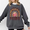Teacher-TShirt I Like Big Books & I Cannot Lie Reading For Women Comfort Colors Sweatshirt Pepper