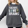 Teachers Love Brains Zombie Halloween Hilarious Comfort Colors Sweatshirt Pepper Teachers Love Brains Zombie Halloween Hilarious Comfort Colors Sweatshirt Pepper
