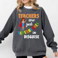 Teachers Are Superheroes Graduation School Teachers Comfort Colors Sweatshirt Pepper