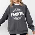 Team Fourth Grade Teacher Student Back To School 4th Grade Comfort Colors Sweatshirt Pepper
