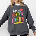 Team Kindergarten Teacher Student Back To School Comfort Colors Sweatshirt Pepper