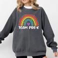 Team Pre-K Teacher Crew Squad Hello Back School Graduation Comfort Colors Sweatshirt Pepper