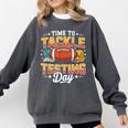 Test Day State Football Tackle Testing Day Sports Teacher Comfort Colors Sweatshirt Pepper