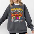Thankful For My 1st Grade Turkeys Thanksgiving Teacher Fall Comfort Colors Sweatshirt Pepper
