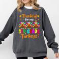 Thankful For My 3rd Grade Turkeys Thanksgiving Teacher Kids Comfort Colors Sweatshirt Pepper