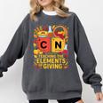 Thanksgiving 67 Meme Science Teacher Periodic Table Women Comfort Colors Sweatshirt Pepper