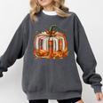 Thanksgiving Book Pumpkin Reading Teachers Fall Lovers Boys Comfort Colors Sweatshirt Pepper