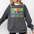 Think Like A Proton Stay Positive Science Teacher Comfort Colors Sweatshirt Pepper Think Like A Proton Stay Positive Science Teacher Comfort Colors Sweatshirt Pepper