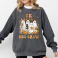 TK Boo Crew Preppy Halloween Floral Ghost TK Teacher Team TK Comfort Colors Sweatshirt Pepper TK Boo Crew Preppy Halloween Floral Ghost TK Teacher Team TK Comfort Colors Sweatshirt Pepper