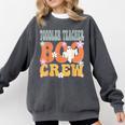 Toddler Teacher Boo Crew Ghost Groovy Halloween For Women Comfort Colors Sweatshirt Pepper Toddler Teacher Boo Crew Ghost Groovy Halloween For Women Comfort Colors Sweatshirt Pepper