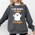 History Teacher Halloween History Class School For Men Women Kids Comfort Colors Sweatshirt Pepper