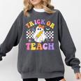 Trick Or Teach Groovy Halloween Teachers Comfort Colors Sweatshirt Pepper Trick Or Teach Groovy Halloween Teachers Comfort Colors Sweatshirt Pepper