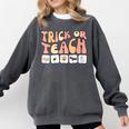 Trick Or Teach With Symbols Special Education Teacher Spooky Comfort Colors Sweatshirt Pepper