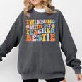 Twinning With My Teacher Bestie Twin Day Matching For Men Women Kids Comfort Colors Sweatshirt Pepper Twinning With My Teacher Bestie Twin Day Matching For Men Women Kids Comfort Colors Sweatshirt Pepper