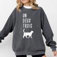 Un Deux Trois Cat Shirt French Teacher Comfort Colors Sweatshirt Pepper