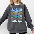 Van Go Retro Vanlife Art Teacher Comfort Colors Sweatshirt Pepper