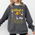 Welcome To The Hive Bee Teacher Back To School Comfort Colors Sweatshirt Pepper
