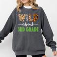 Wild About 3rd Grade Teacher Student Third Grade Zoo Safari Men Women Girls Kids Comfort Colors Sweatshirt Pepper