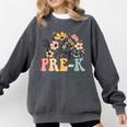 Wildflower Pre-K Preschool Team Floral Teacher Girls Comfort Colors Sweatshirt Pepper