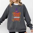 Witchy Halloween Hocus Pocus Everybody Focus Teacher Pumpkin Comfort Colors Sweatshirt Pepper