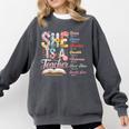 Women Bible Verse Christian Teacher God Says Back To School Comfort Colors Sweatshirt Pepper Women Bible Verse Christian Teacher God Says Back To School Comfort Colors Sweatshirt Pepper