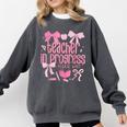 Women Teacher In Progress Coquette Pink Bow Future Teacher Comfort Colors Sweatshirt Pepper Women Teacher In Progress Coquette Pink Bow Future Teacher Comfort Colors Sweatshirt Pepper