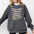 In A World Where You Can Be Anything Be Kind Girls Teachers Comfort Colors Sweatshirt Pepper