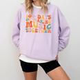 100 Days Of School Music Teacher Comfort Colors Sweatshirt Orchid
